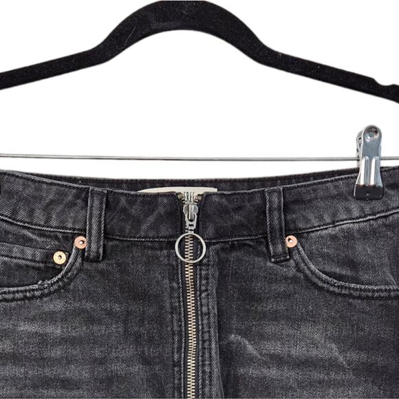 NWT We the Free Zip It Up Washed Denim Mini Skirt Size 25 - Picture 6 of 9